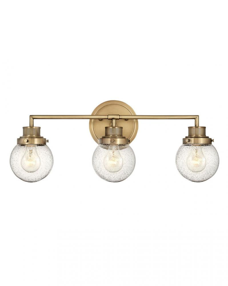 Medium Three Light Vanity - Brass