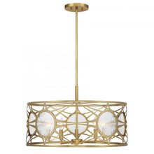 Load image into Gallery viewer, Balfour 5-Light Convertible Semi-Flush or Pendant in Warm Brass