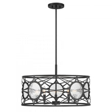 Load image into Gallery viewer, Balfour 5-Light Convertible Semi-Flush or Pendant in Matte Black