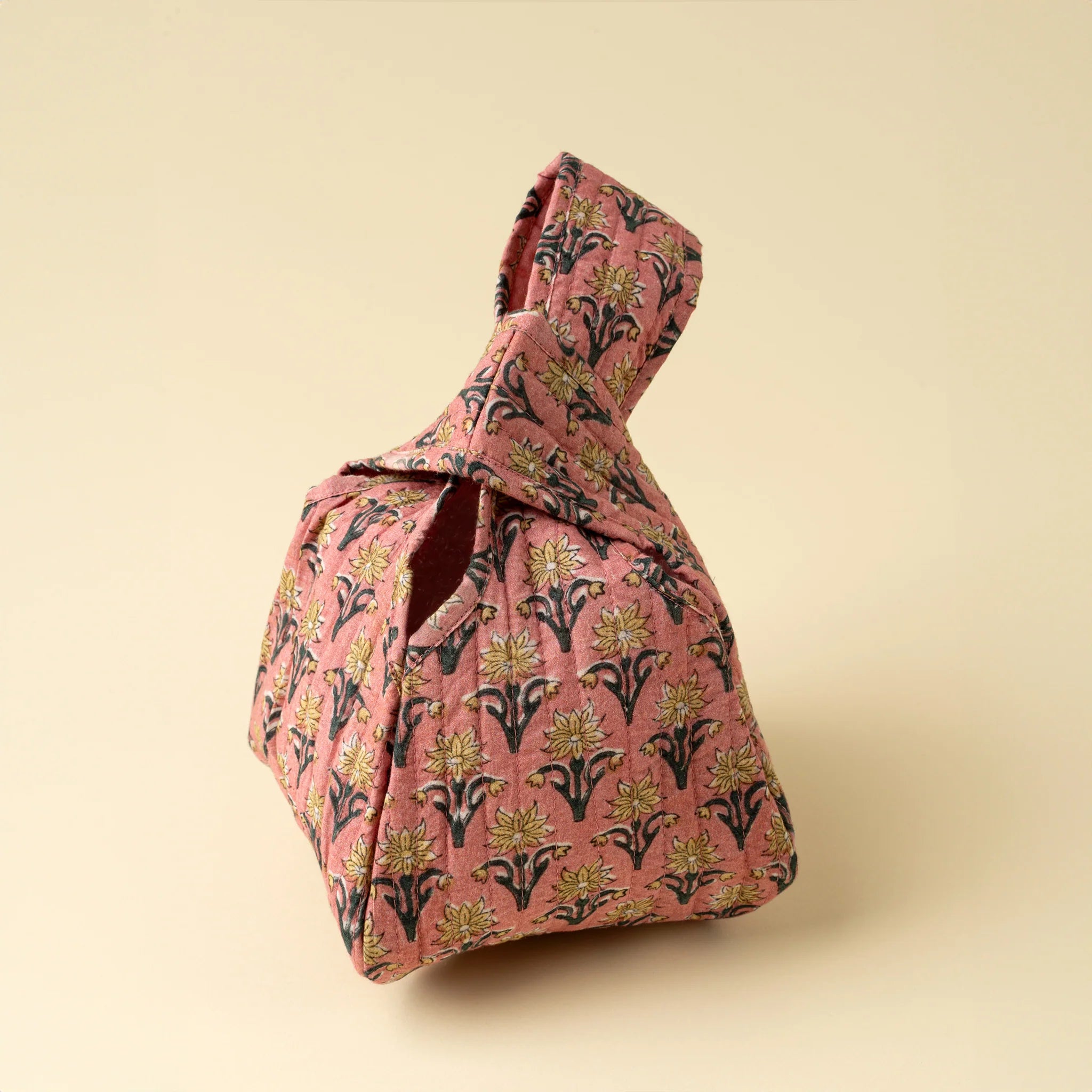 Block Print Knot Vanity Bag (Multiple Colours)