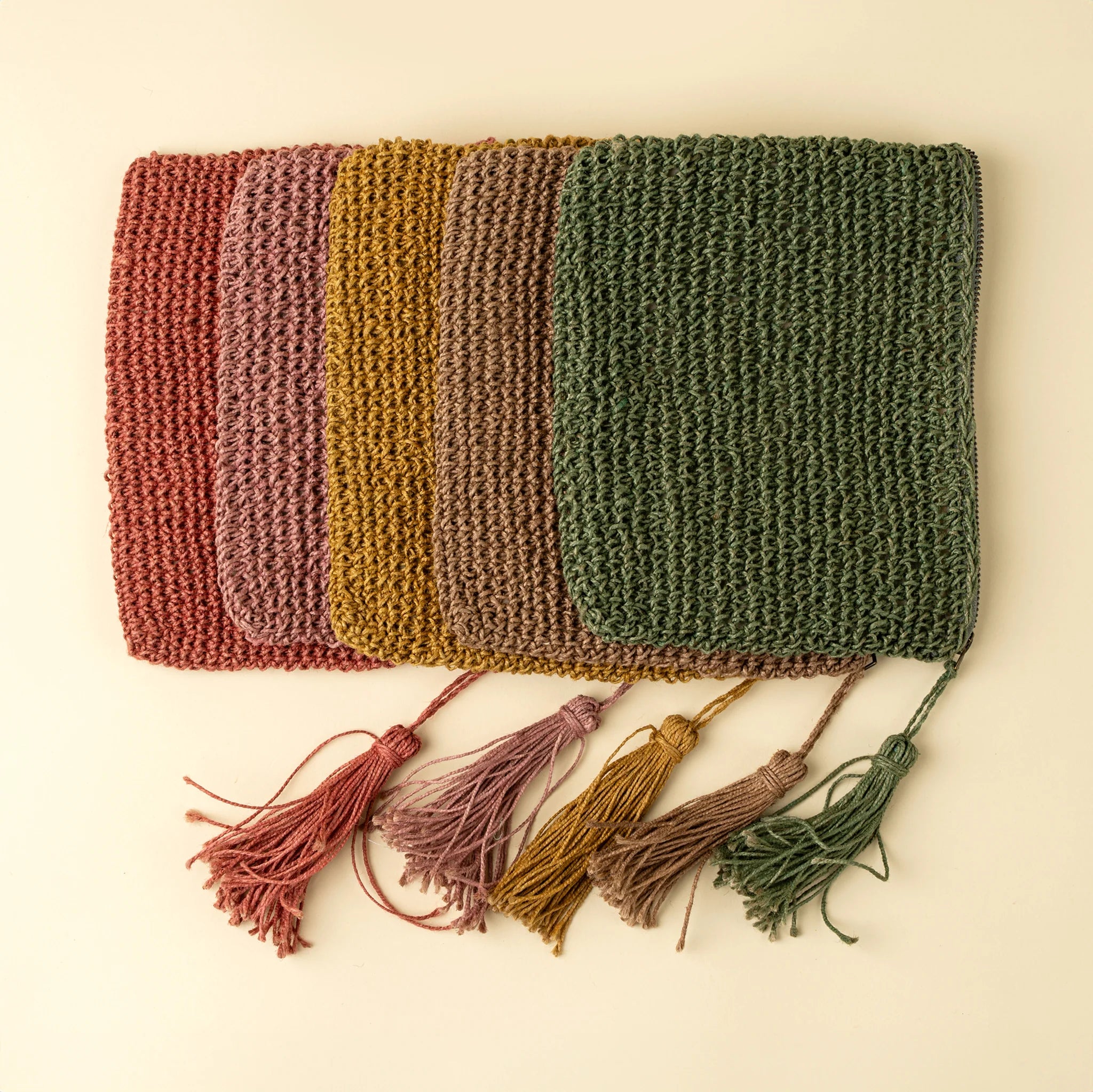 Lola Woven Jute Pouch (Multiple Colours)