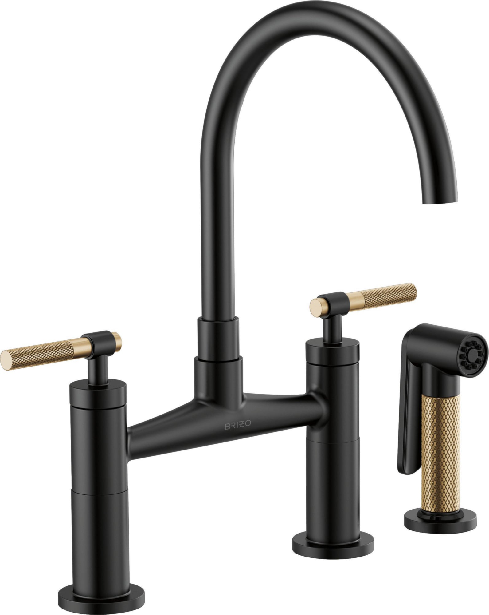 ARC SPOUT BRIDGE, KNURLED HANDLE
