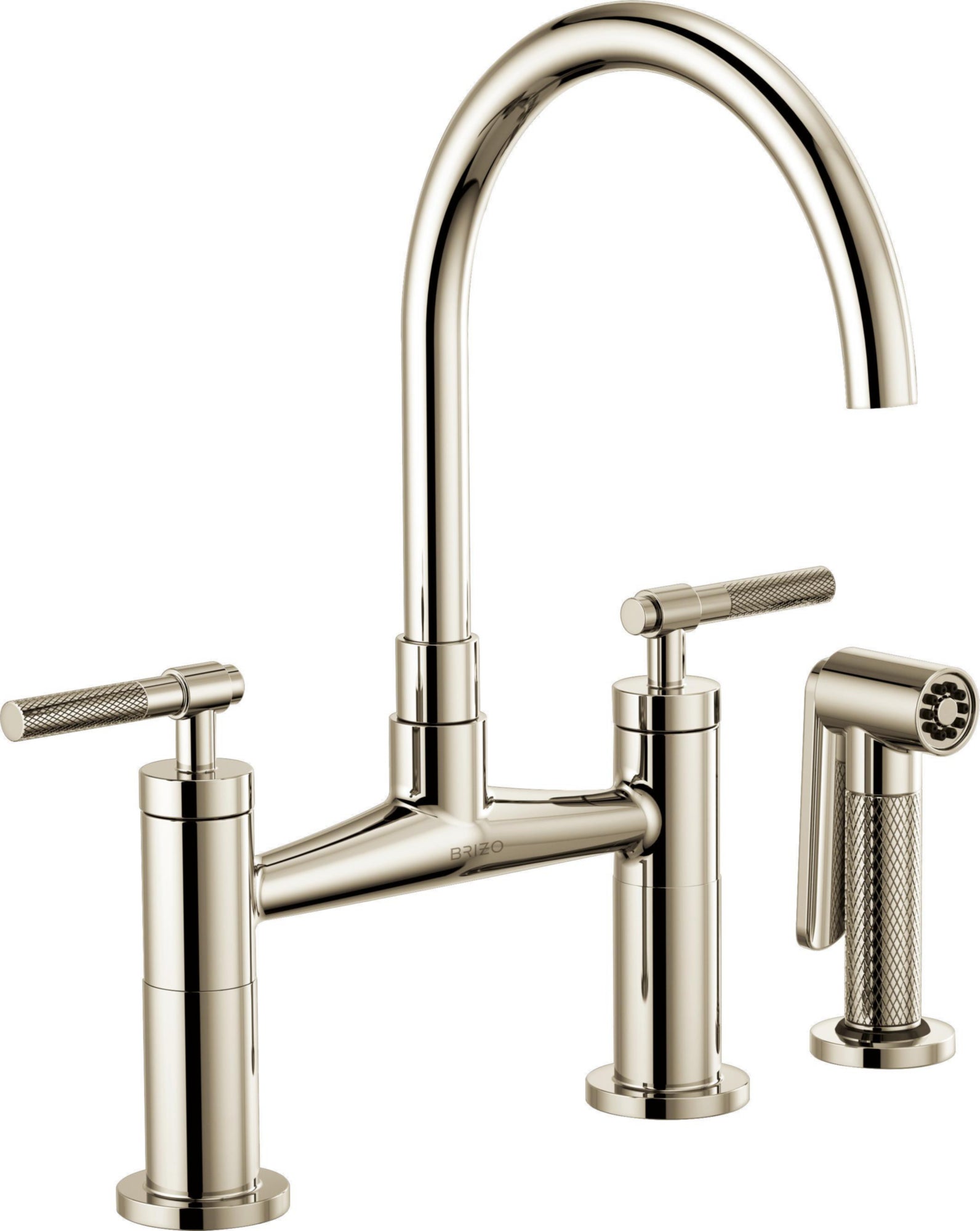 ARC SPOUT BRIDGE, KNURLED HANDLE