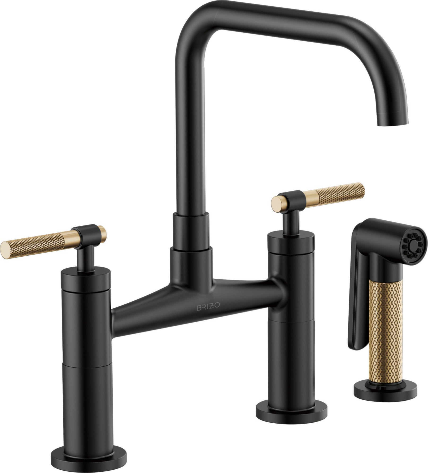 SQUARE SPOUT BRIDGE, KNURLED HANDLE