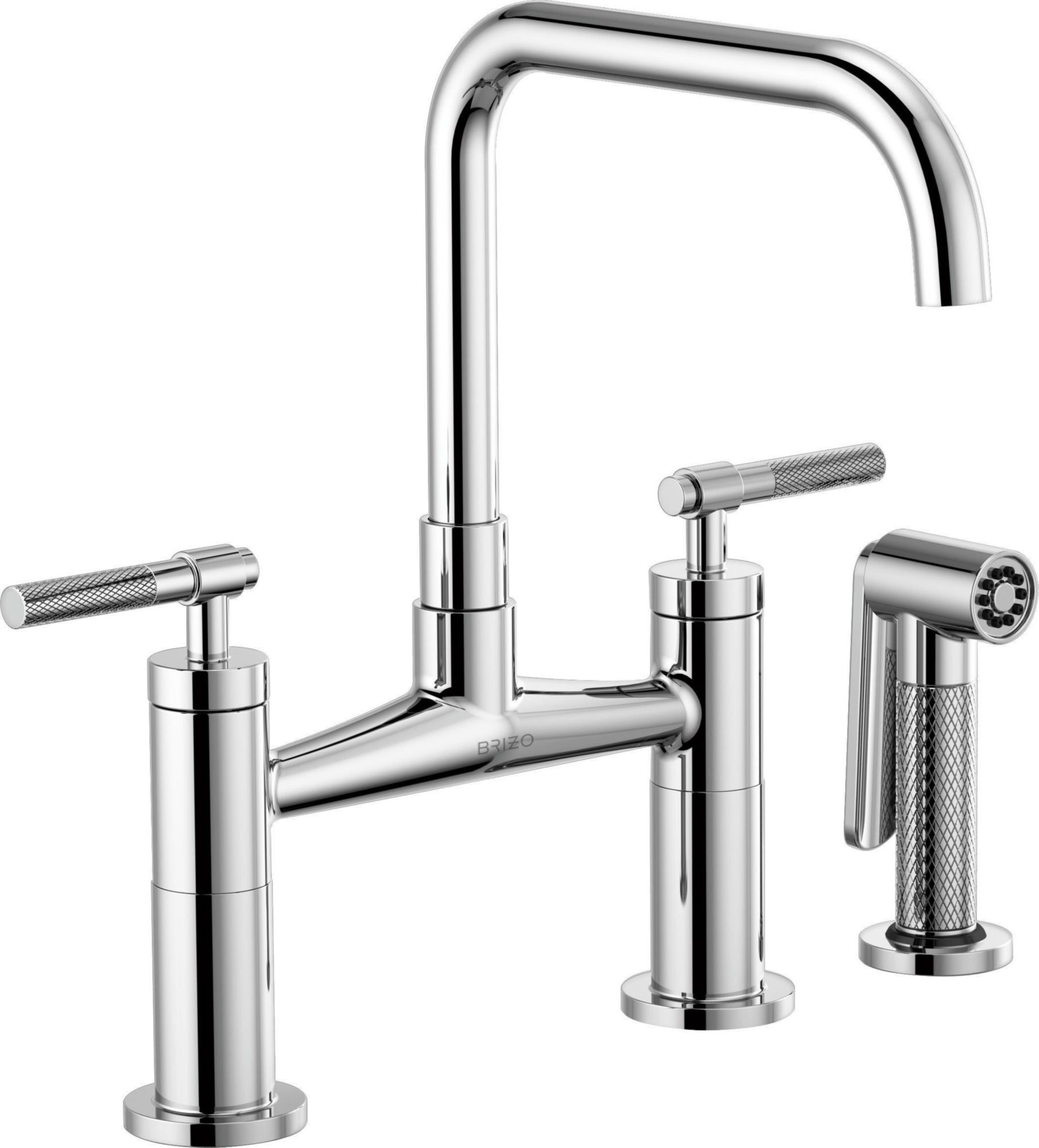 SQUARE SPOUT BRIDGE, KNURLED HANDLE