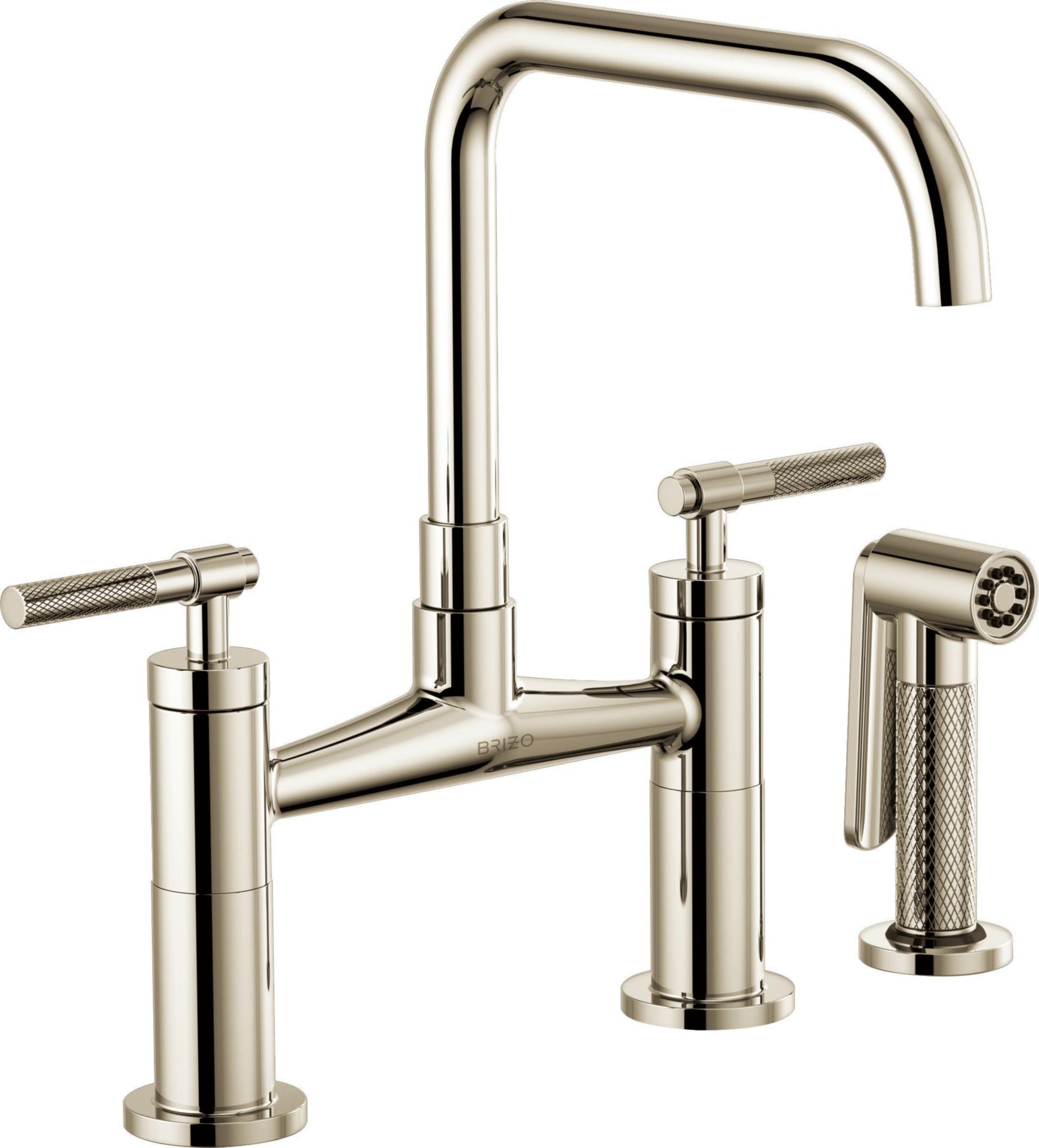 SQUARE SPOUT BRIDGE, KNURLED HANDLE