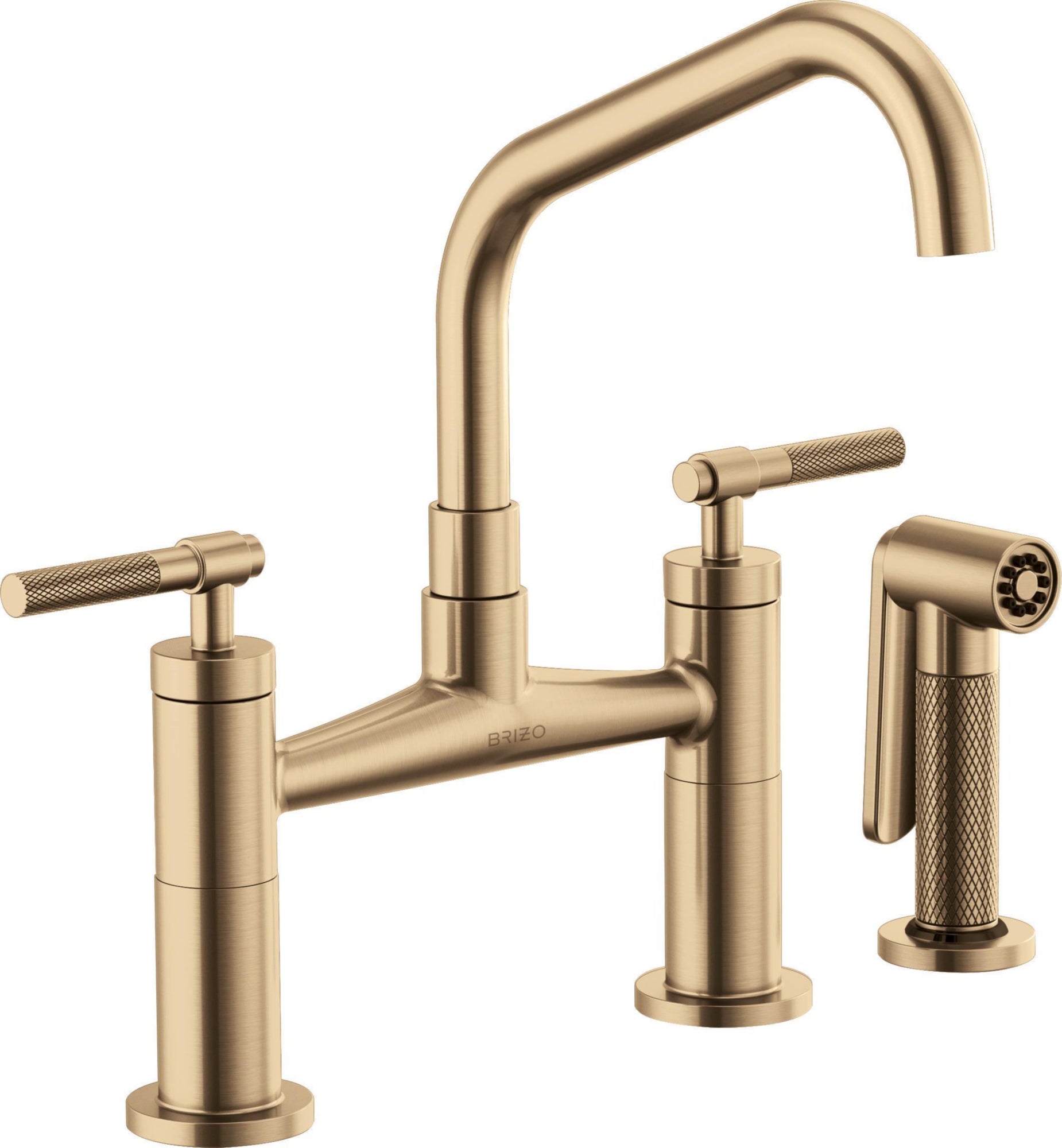 ANGLED SPOUT BRIDGE, KNURLED HANDLE