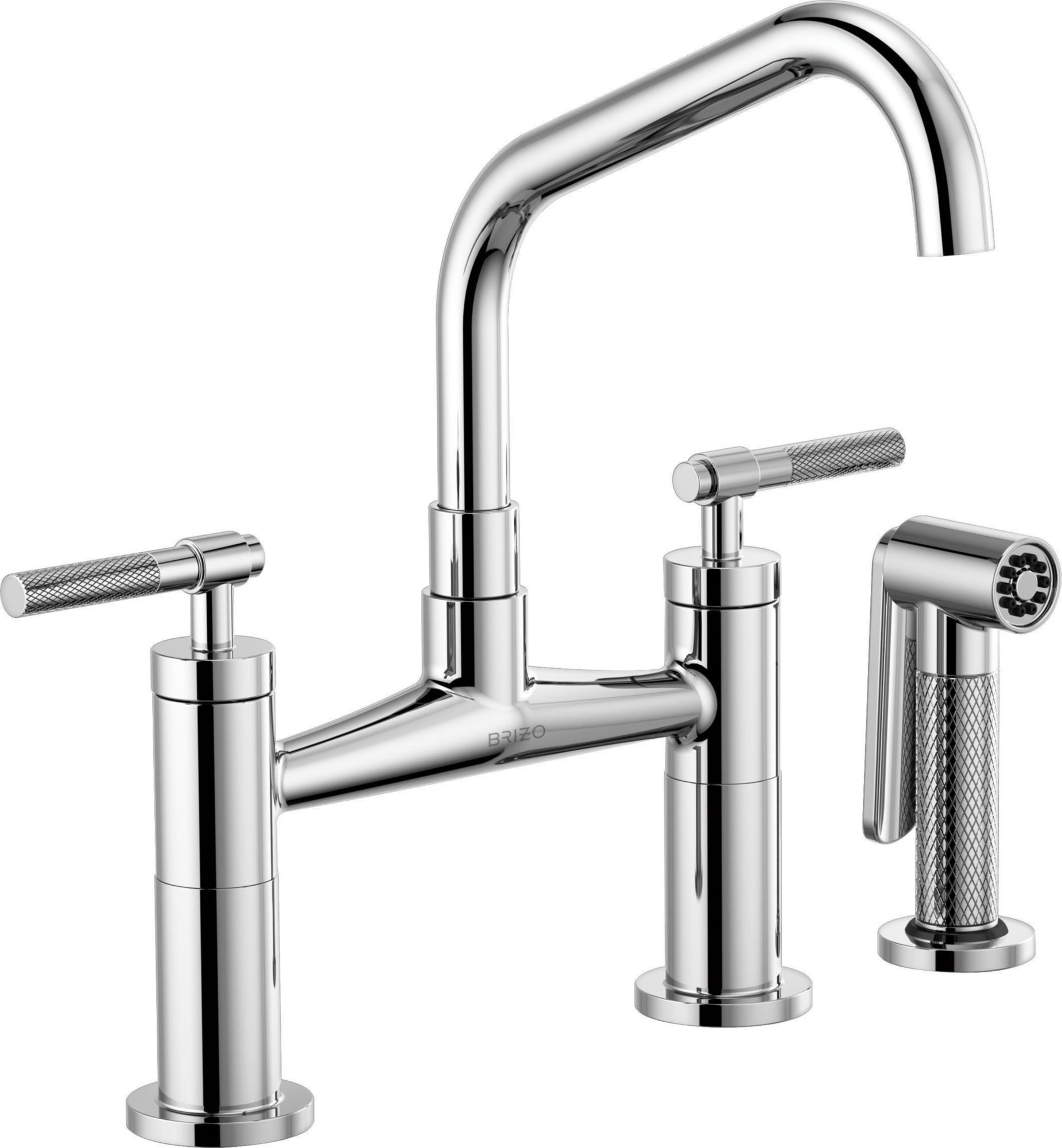 ANGLED SPOUT BRIDGE, KNURLED HANDLE