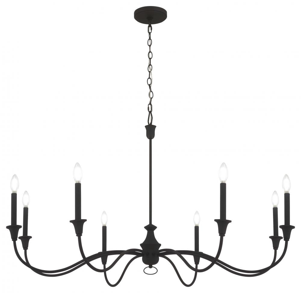 Halifax County - 8 Light, Chandelier Fixture in Metal