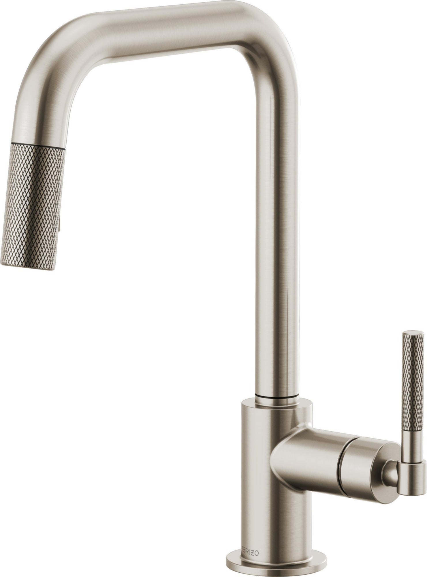SQUARE SPOUT PULL-DOWN, KNURLED HANDLE