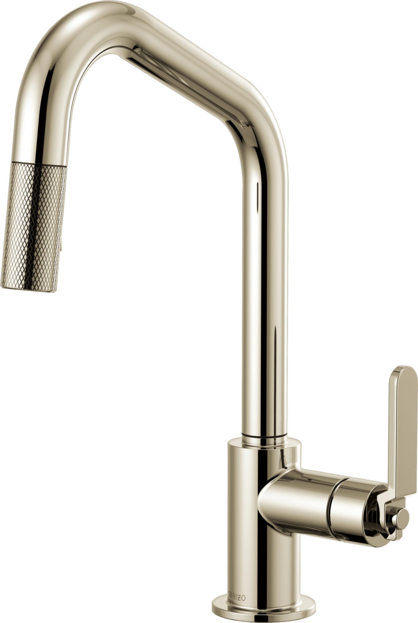 ANGLED SPOUT PULL-DOWN, INDUSTRIAL HANDLE