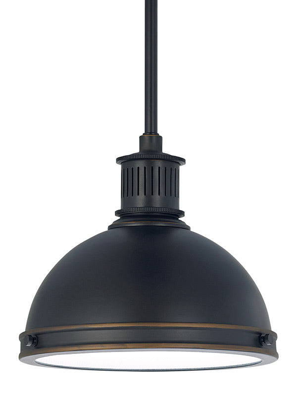 Pratt Street Metal One Light Pendant In Olde Bronze