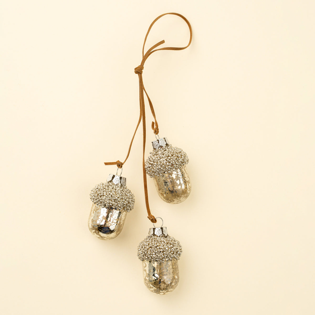 Glitter Acorn Bunch Ornament
