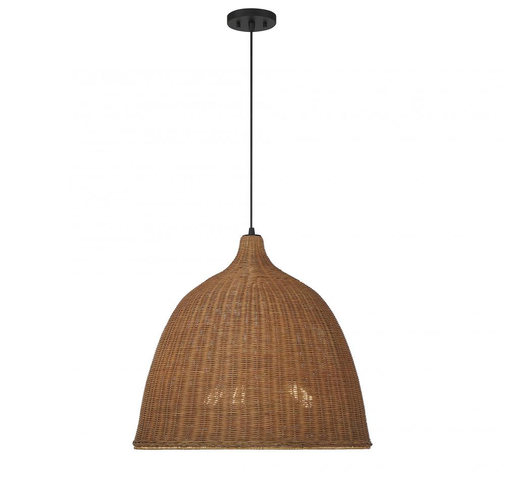 Macra 3-Light Pendant in Caf???