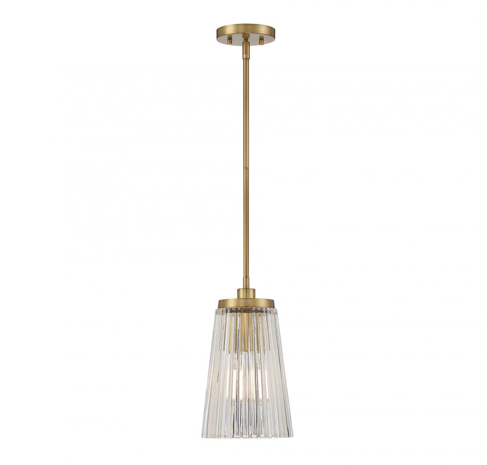 Chantilly 1-Light???Pendant in Warm Brass