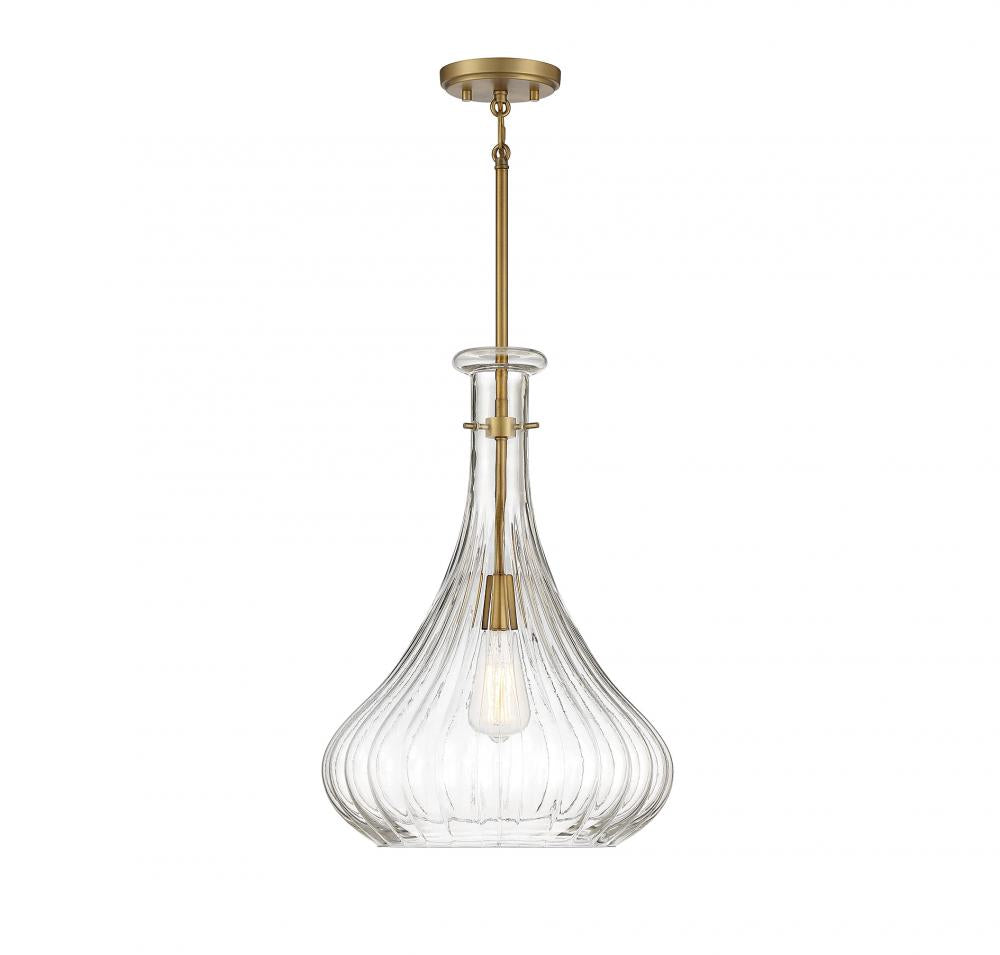 Bristo 1-Light Pendant in Warm Brass