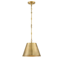 Load image into Gallery viewer, Alden 1-Light Pendant in Warm Brass