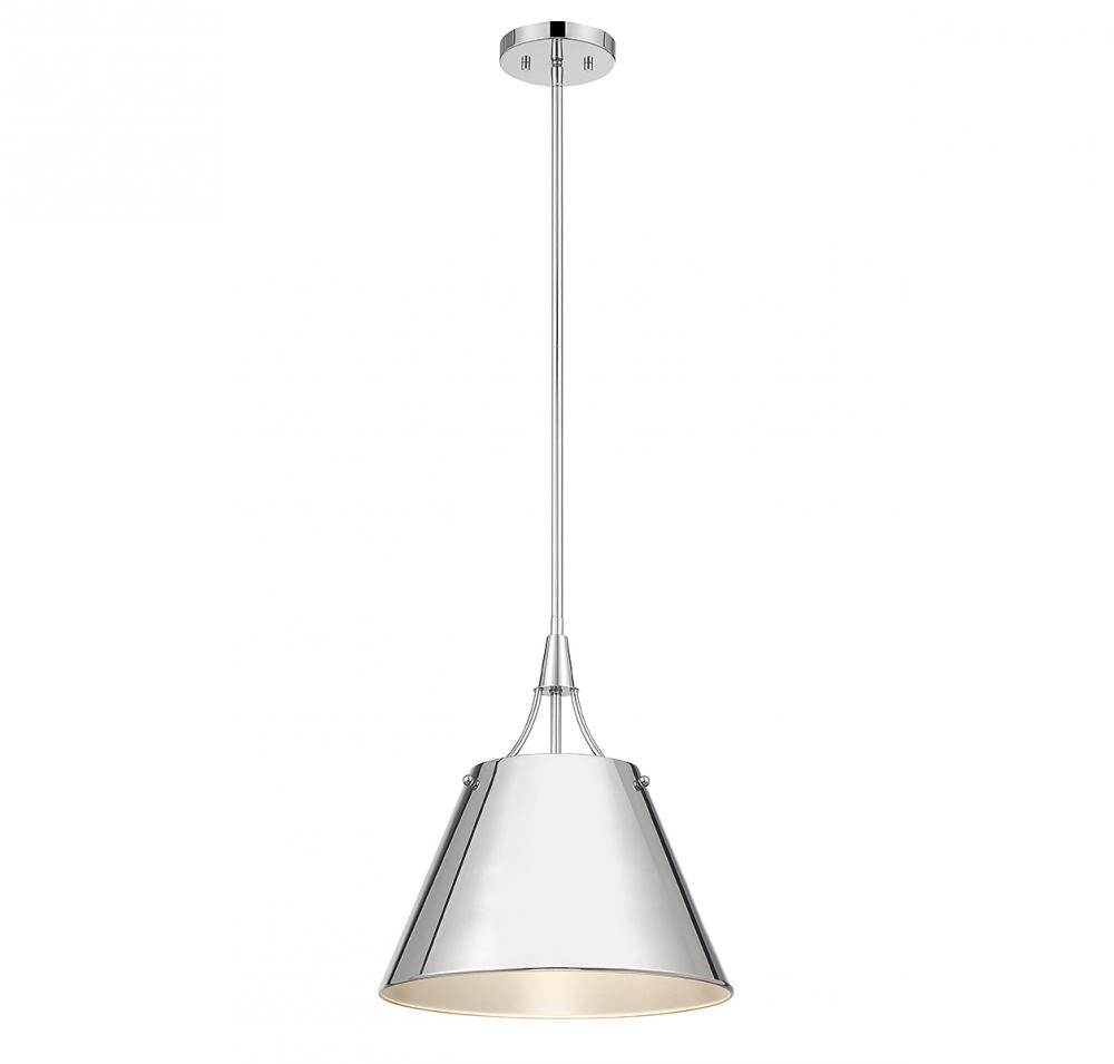 Willis 1-Light Pendant in Polished Nickel