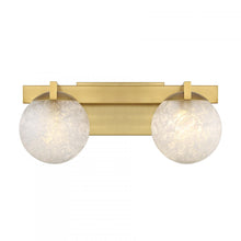 Load image into Gallery viewer, Darien 2-Light Bathroom Vanity Light in Warm Brass