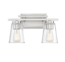 Load image into Gallery viewer, Calhoun 2-Light Bathroom Vanity Light in Satin Nickel