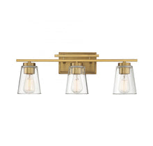 Load image into Gallery viewer, Calhoun 3-Light Bathroom Vanity Light in Warm Brass