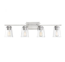 Load image into Gallery viewer, Calhoun 4-Light Bathroom Vanity Light in Satin Nickel