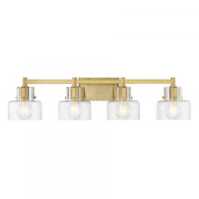 Load image into Gallery viewer, Dover 4-Light Bathroom Vanity Light in Warm Brass