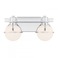 Load image into Gallery viewer, Pierce 2-Light Bathroom Vanity Light in Chrome