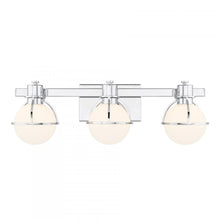 Load image into Gallery viewer, Pierce 3-Light Bathroom Vanity Light in Chrome
