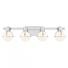 Load image into Gallery viewer, Pierce 4-Light Bathroom Vanity Light in Chrome