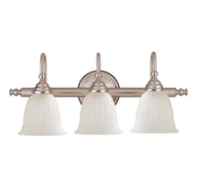 Load image into Gallery viewer, Brunswick 3-Light Bathroom Vanity Light in Satin Nickel