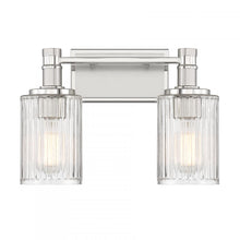 Load image into Gallery viewer, Concord 2-Light Bathroom Vanity Light in Silver and Polished Nickel