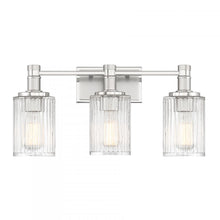 Load image into Gallery viewer, Concord 3-Light Bathroom Vanity Light in Silver and Polished Nickel