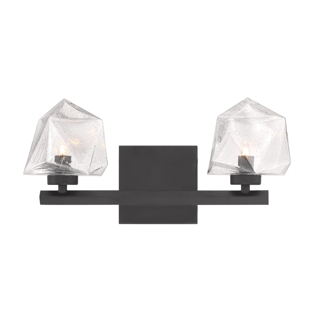 Castello 2-Light Bathroom Vanity Light in Matte Black