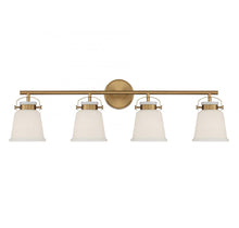 Load image into Gallery viewer, Kaden 4-Light Bathroom Vanity Light in Warm Brass