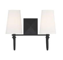 Load image into Gallery viewer, Cameron 2-Light Bathroom Vanity Light in Matte Black