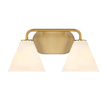 Load image into Gallery viewer, Blair 2-Light Bathroom Vanity Light in Warm Brass