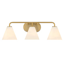 Load image into Gallery viewer, Blair 3-Light Bathroom Vanity Light in Warm Brass