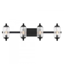 Load image into Gallery viewer, Holton 4-Light Bathroom Vanity Light in Matte Black