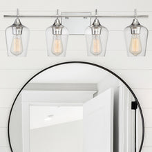 Load image into Gallery viewer, Octave 4-Light Bathroom Vanity Light in Polished Chrome