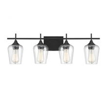 Load image into Gallery viewer, Octave 4-Light Bathroom Vanity Light in Black
