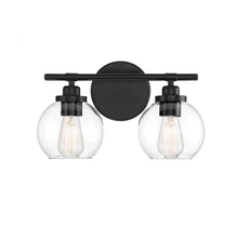 Load image into Gallery viewer, Carson 2-Light Bathroom Vanity Light in Matte Black