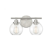 Load image into Gallery viewer, Carson 2-Light Bathroom Vanity Light in Satin Nickel