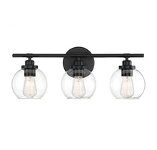 Load image into Gallery viewer, Carson 3-Light Bathroom Vanity Light in Matte Black