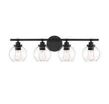 Load image into Gallery viewer, Carson 4-Light Bathroom Vanity Light in Matte Black