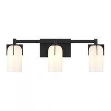 Load image into Gallery viewer, Caldwell 3-Light Bathroom Vanity Light in Matte Black