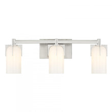 Load image into Gallery viewer, Caldwell 3-Light Bathroom Vanity Light in Satin Nickel