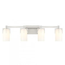 Load image into Gallery viewer, Caldwell 4-Light Bathroom Vanity Light in Satin Nickel