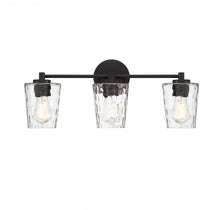 Load image into Gallery viewer, Ballas 3-Light Bathroom Vanity Light in Matte Black