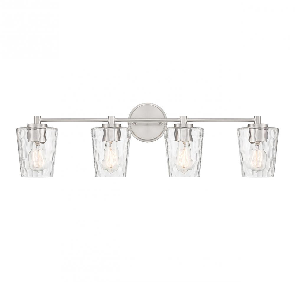 Ballas 4-Light Bathroom Vanity Light in Satin Nickel